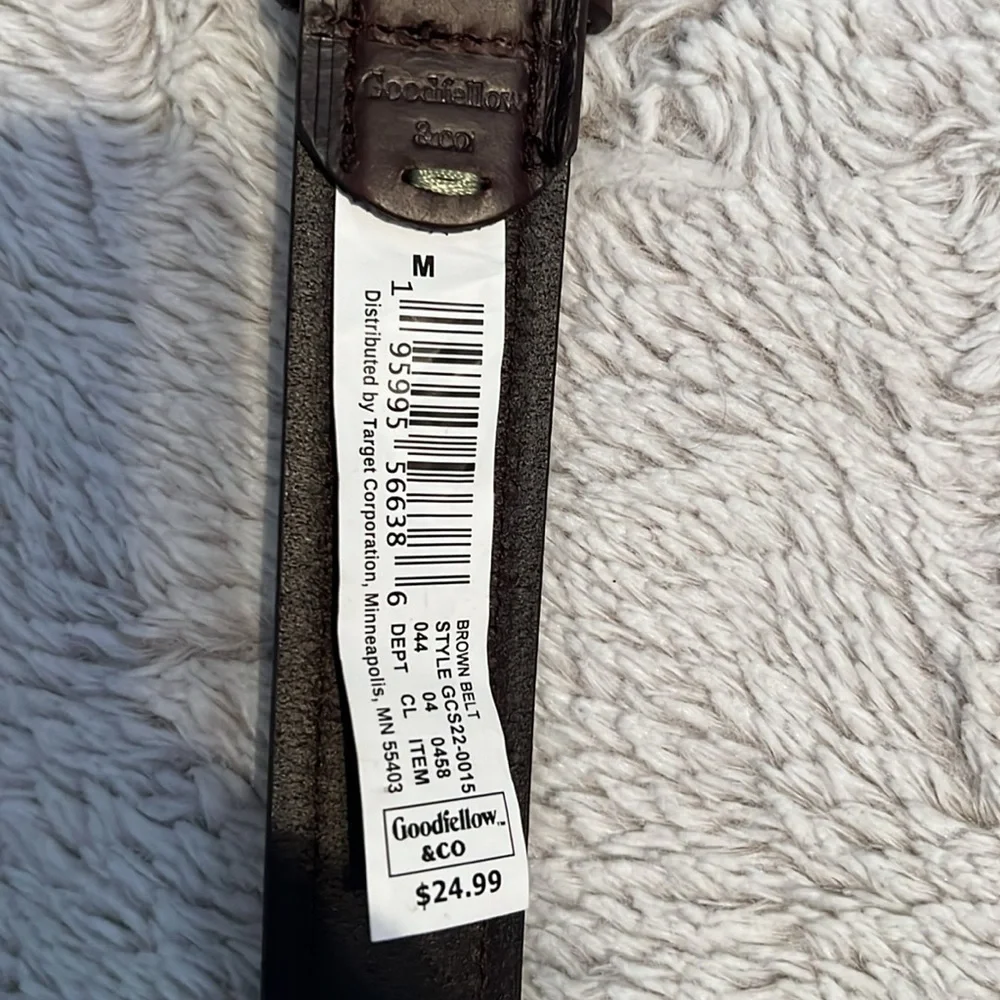 NWT Goodfellow Genuine Leather Belt Size 32/36